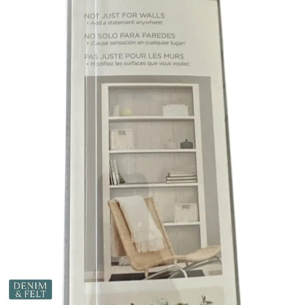 NuWallpaper Shiplap White Peel & Stick Removable Wallpaper Roll 20.5”x18’ NEW